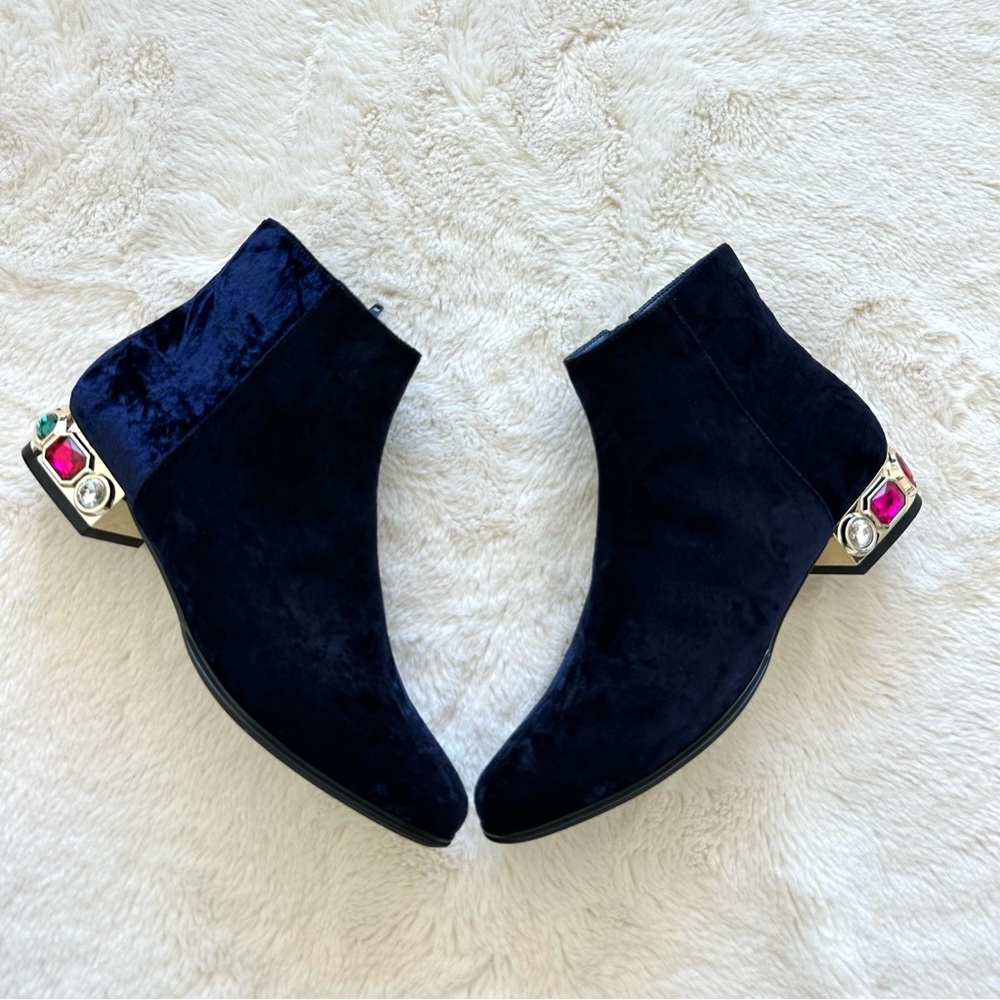 Neiman Marcus velvet ankle boots with stones size 6,5 NWT!!!